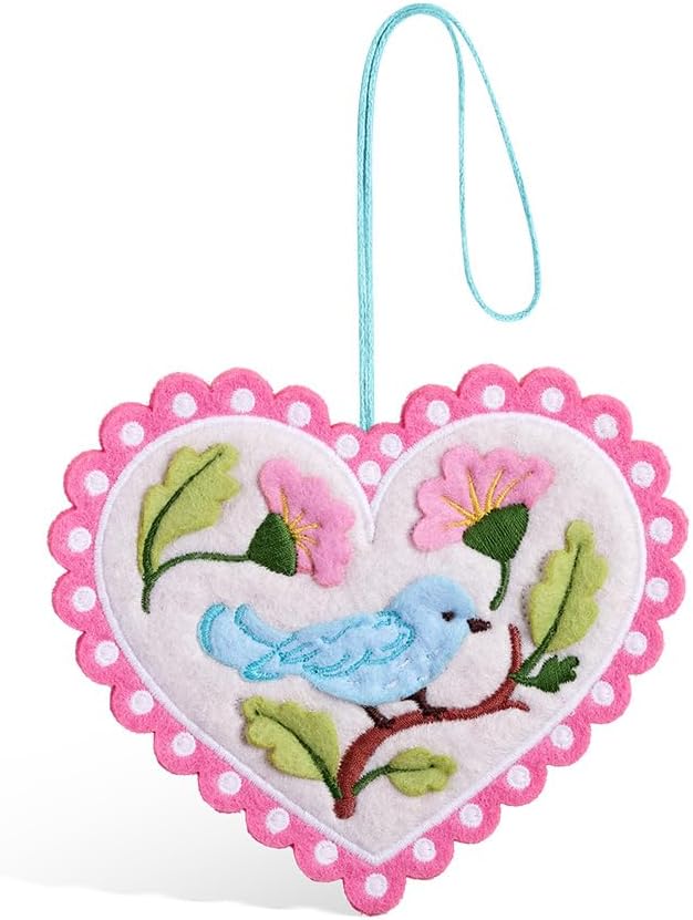Handmade Felt Heart Ornaments for Home Decoration