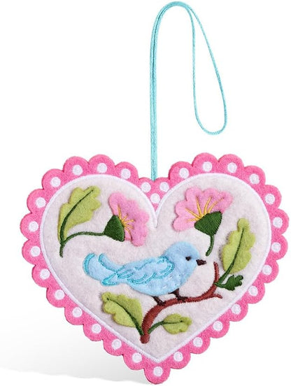 Handmade Felt Heart Ornaments for Home Decoration
