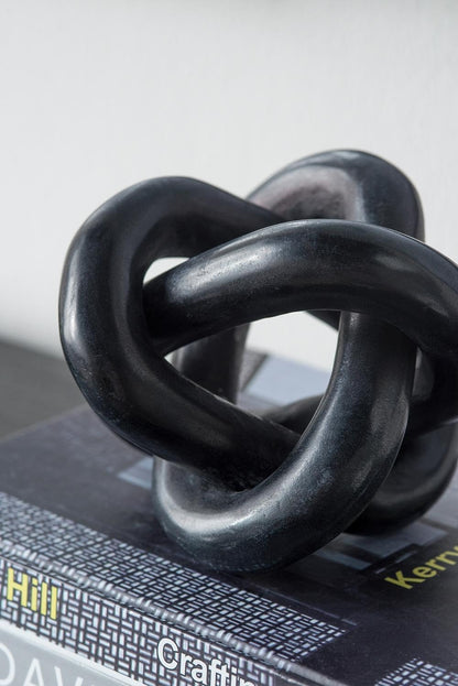 Black Marble Abstract Sculpture Modern Decor