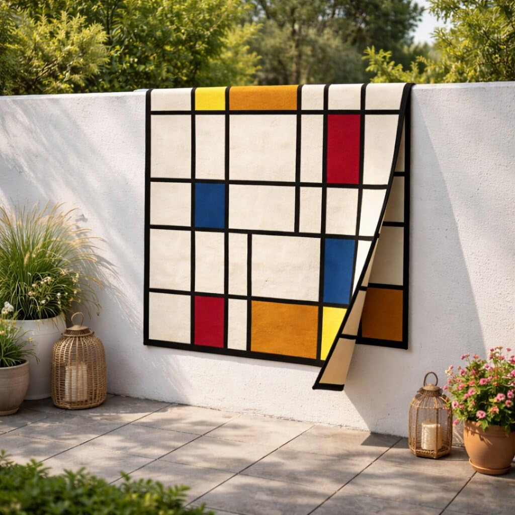 Modern Geometric Area Rug – Soft Minimalist Home Decor