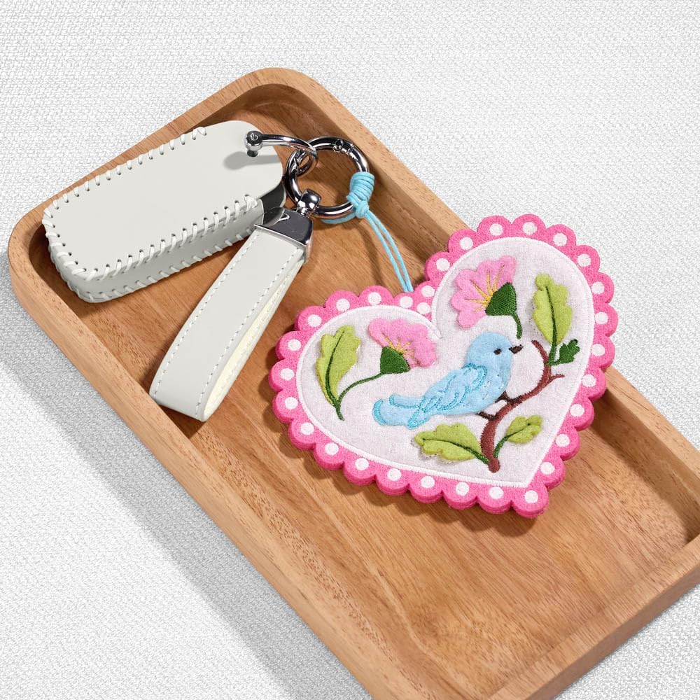 Handmade Felt Heart Ornaments for Home Decoration