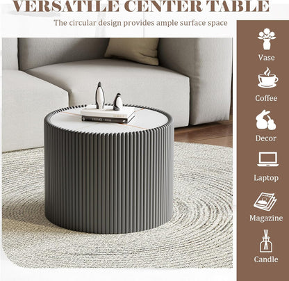 Modern Cylinder Leatherette Nightstand – Sleek Storage for Bedroom 🛏️✨