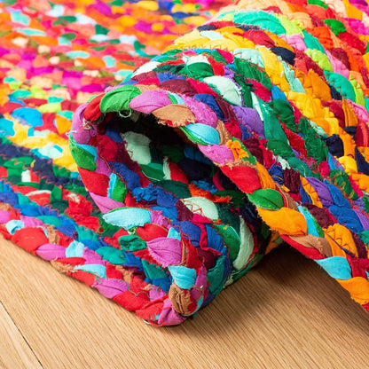 Braided Farmhouse Rug – Multicolor Cozy Floor Mat