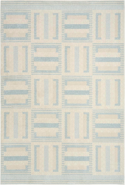Nordic Ivory Blue Area Rug 🏡 Modern Home Accent