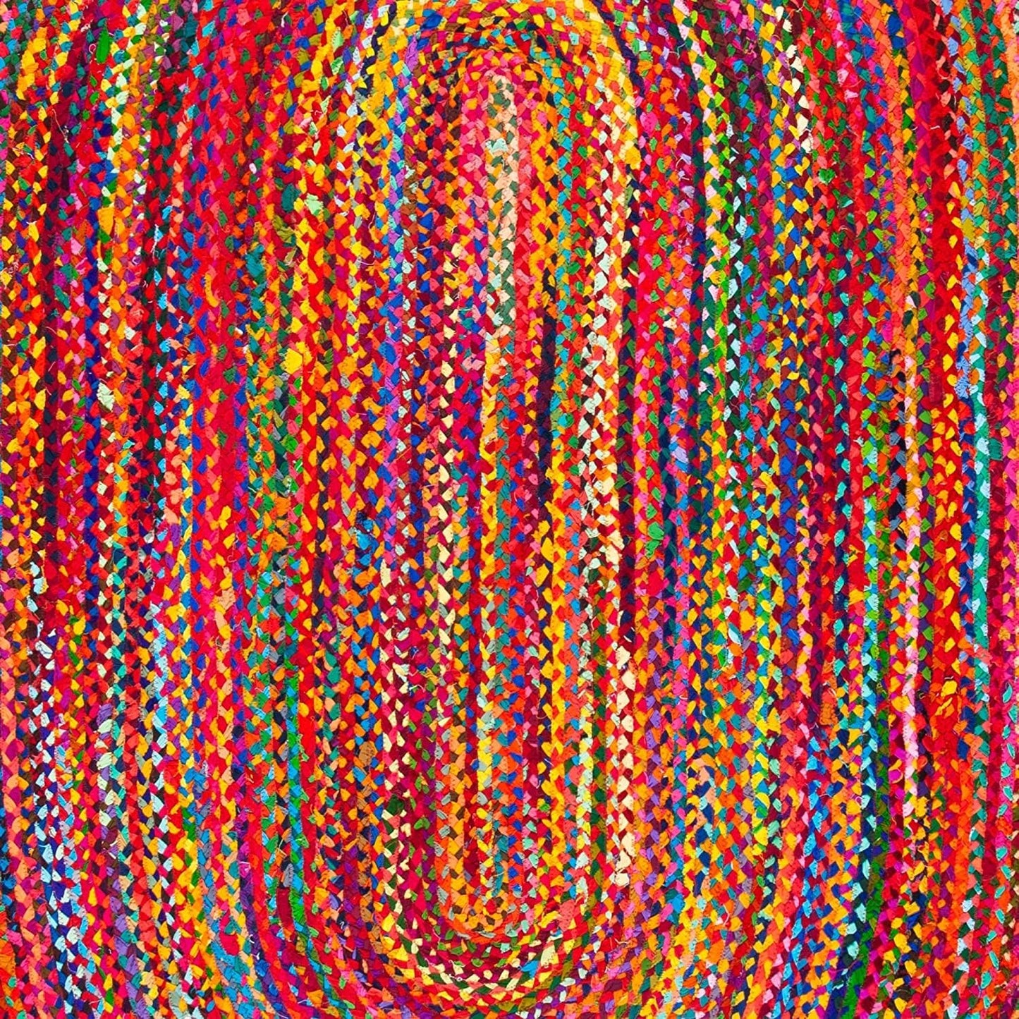 Braided Farmhouse Rug – Multicolor Cozy Floor Mat