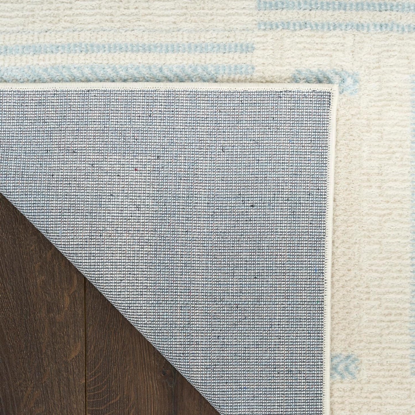 Nordic Ivory Blue Area Rug 🏡 Modern Home Accent