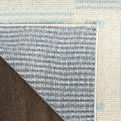 Nordic Ivory Blue Area Rug 🏡 Modern Home Accent