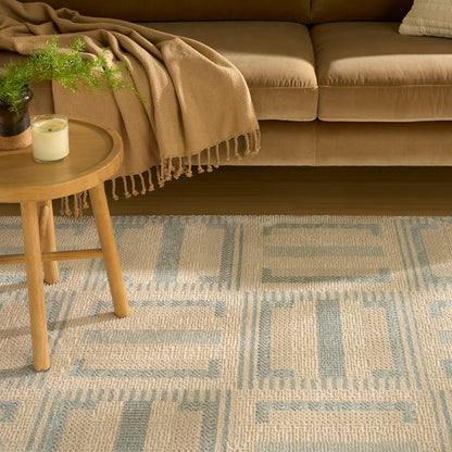 Nordic Ivory Blue Area Rug 🏡 Modern Home Accent